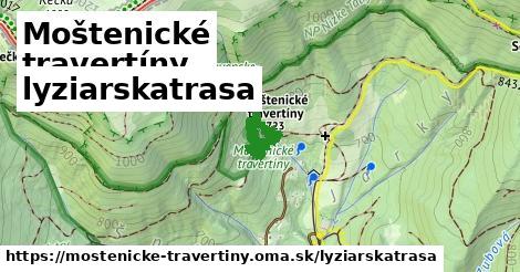 Moštenické travertíny Lyžiarske trasy  