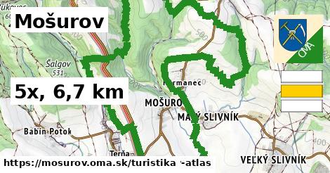 Mošurov Turistické trasy  