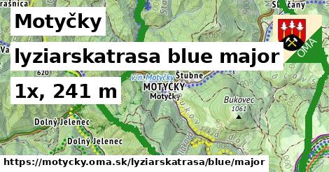 Motyčky Lyžiarske trasy modrá hlavná