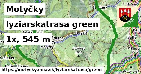 Motyčky Lyžiarske trasy zelená 