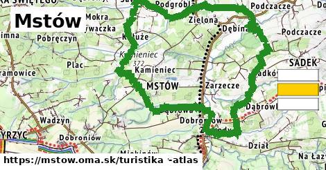 Mstów Turistické trasy  