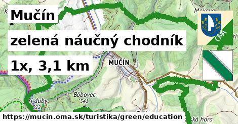 Mučín Turistické trasy zelená náučný chodník