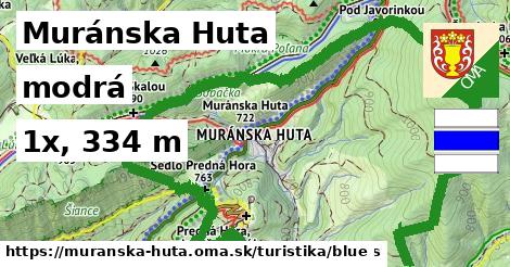 Muránska Huta Turistické trasy modrá 