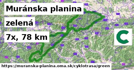 Muránska planina Cyklotrasy zelená 