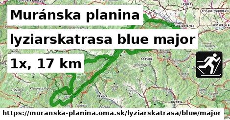 Muránska planina Lyžiarske trasy modrá hlavná