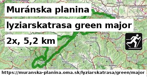 Muránska planina Lyžiarske trasy zelená hlavná