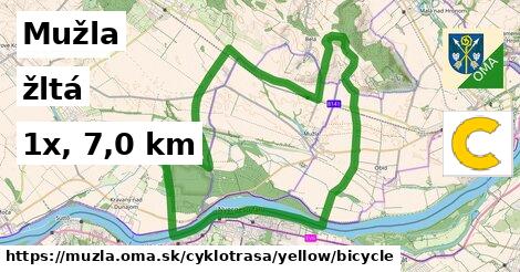 Mužla Cyklotrasy žltá bicycle