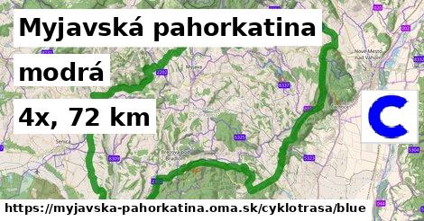 Myjavská pahorkatina Cyklotrasy modrá 