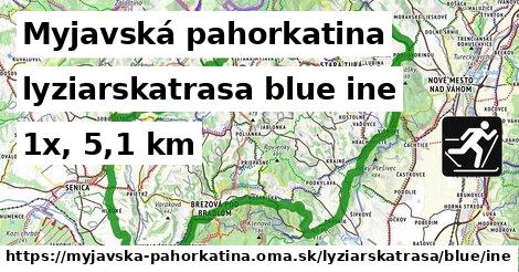 Myjavská pahorkatina Lyžiarske trasy modrá iná