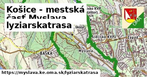 Košice - mestská časť Myslava Lyžiarske trasy  
