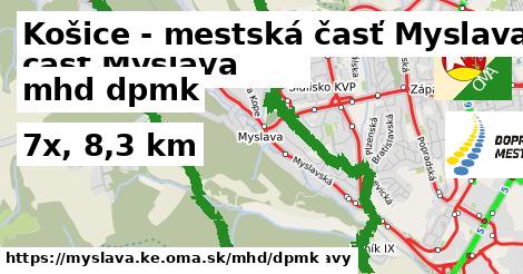 Košice - mestská časť Myslava Doprava dpmk 