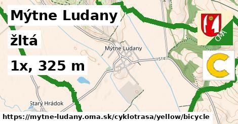 Mýtne Ludany Cyklotrasy žltá bicycle