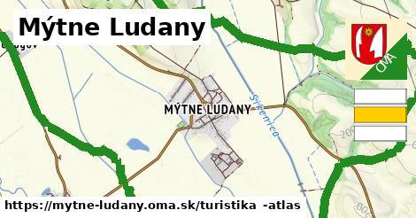 Mýtne Ludany Turistické trasy  