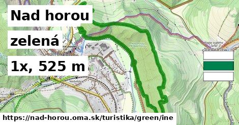 Nad horou Turistické trasy zelená iná