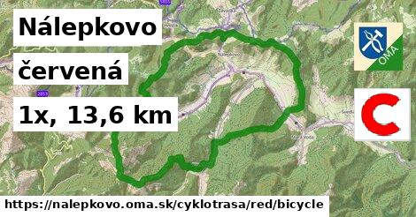 Nálepkovo Cyklotrasy červená bicycle