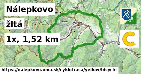 Nálepkovo Cyklotrasy žltá bicycle