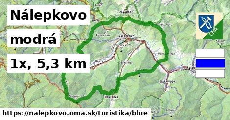 Nálepkovo Turistické trasy modrá 