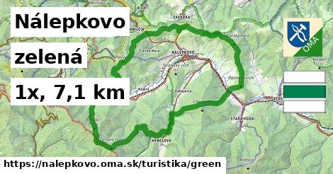 Nálepkovo Turistické trasy zelená 