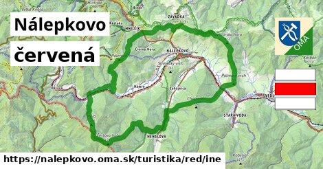 Nálepkovo Turistické trasy červená iná