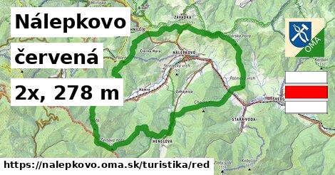 Nálepkovo Turistické trasy červená 