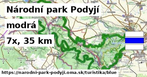 Národní park Podyjí Turistické trasy modrá 