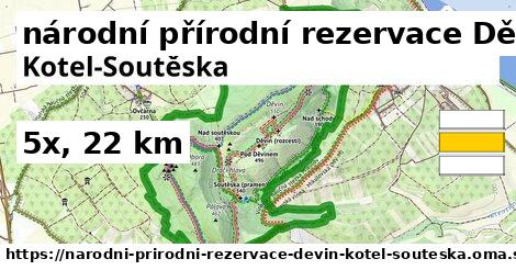 národní přírodní rezervace Děvín-Kotel-Soutěska Turistické trasy iná 