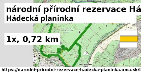 národní přírodní rezervace Hádecká planinka Turistické trasy iná 