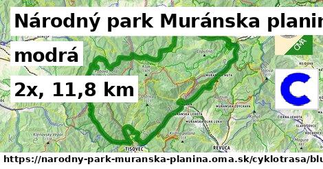 Národný park Muránska planina Cyklotrasy modrá bicycle