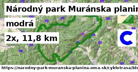 Národný park Muránska planina Cyklotrasy modrá 