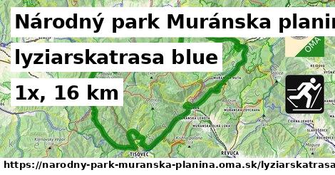 Národný park Muránska planina Lyžiarske trasy modrá 