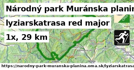 Národný park Muránska planina Lyžiarske trasy červená hlavná