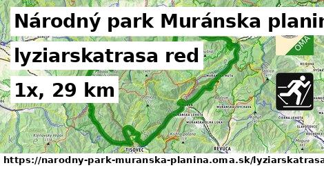 Národný park Muránska planina Lyžiarske trasy červená 