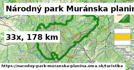 Národný park Muránska planina Turistické trasy  