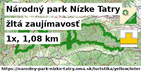 Národný park Nízke Tatry Turistické trasy žltá zaujímavosť