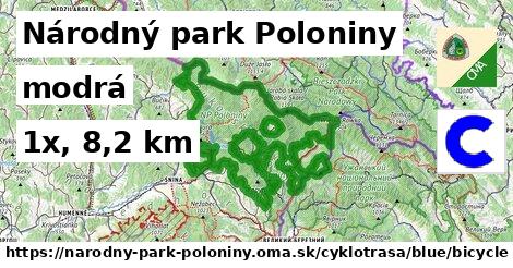 Národný park Poloniny Cyklotrasy modrá bicycle