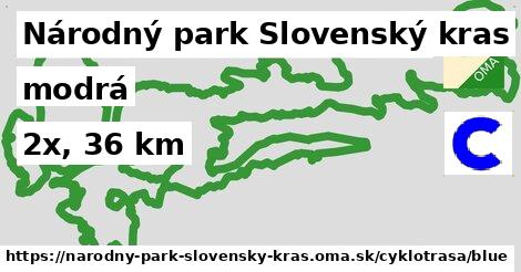 Národný park Slovenský kras Cyklotrasy modrá 