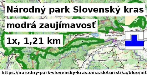 Národný park Slovenský kras Turistické trasy modrá zaujímavosť