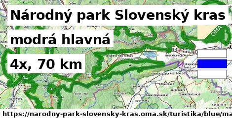 Národný park Slovenský kras Turistické trasy modrá hlavná