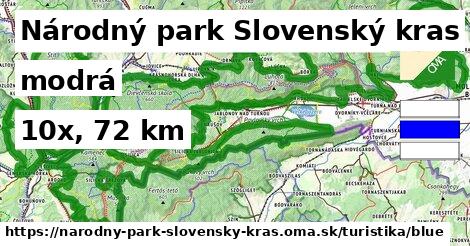 Národný park Slovenský kras Turistické trasy modrá 