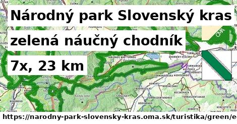 Národný park Slovenský kras Turistické trasy zelená náučný chodník