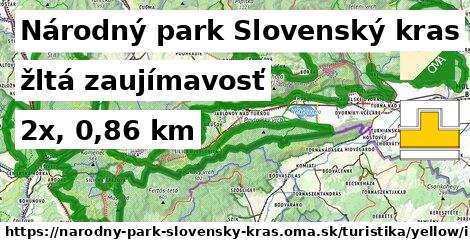 Národný park Slovenský kras Turistické trasy žltá zaujímavosť