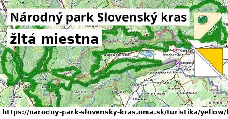 Národný park Slovenský kras Turistické trasy žltá miestna