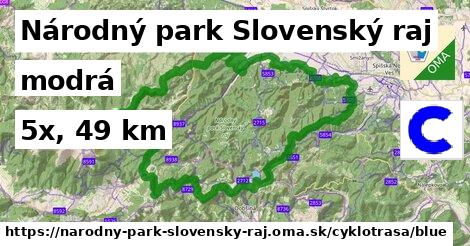 Národný park Slovenský raj Cyklotrasy modrá 