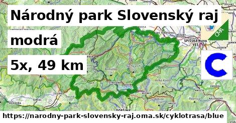 Národný park Slovenský raj Cyklotrasy modrá 