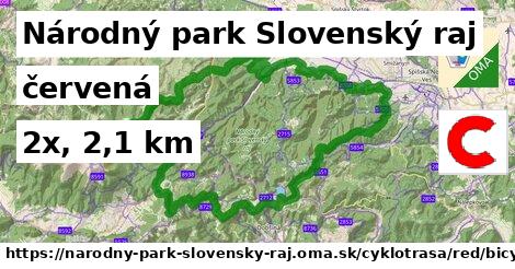 Národný park Slovenský raj Cyklotrasy červená bicycle