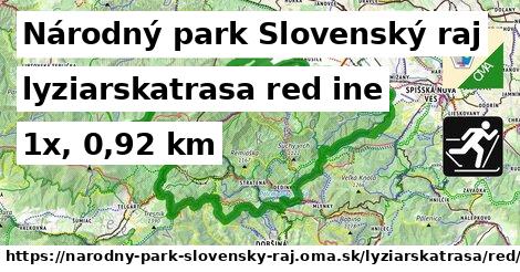 Národný park Slovenský raj Lyžiarske trasy červená iná