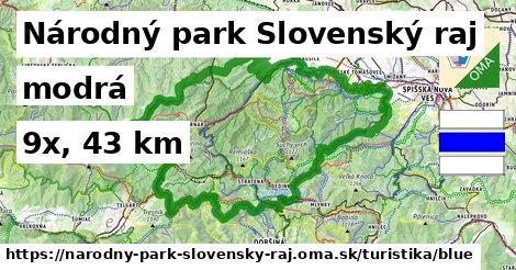 Národný park Slovenský raj Turistické trasy modrá 