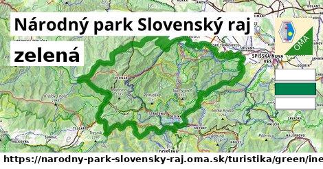 Národný park Slovenský raj Turistické trasy zelená iná