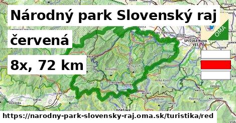 Národný park Slovenský raj Turistické trasy červená 