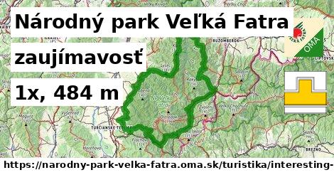 Národný park Veľká Fatra Turistické trasy zaujímavosť 